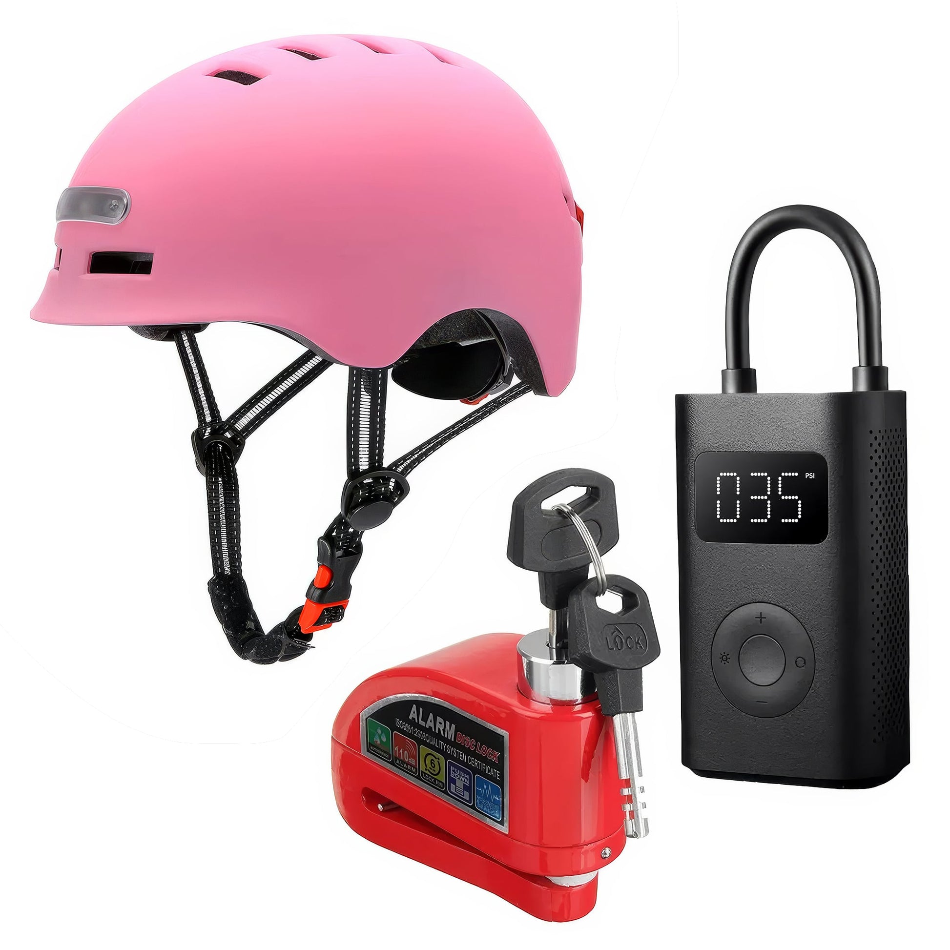 E-Scooter Accessories Bundle with Pink Helmet | Australian E-Scooters